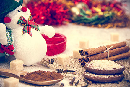 christmas snowman with cookies